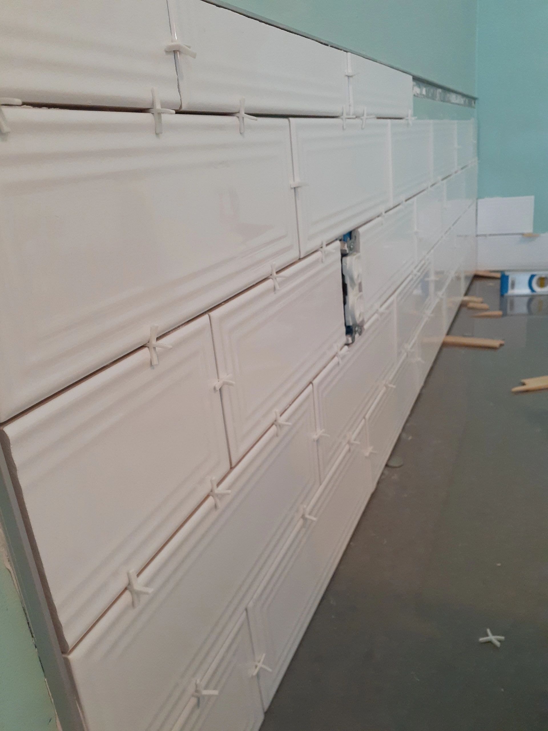 Bathroom white tile renovation